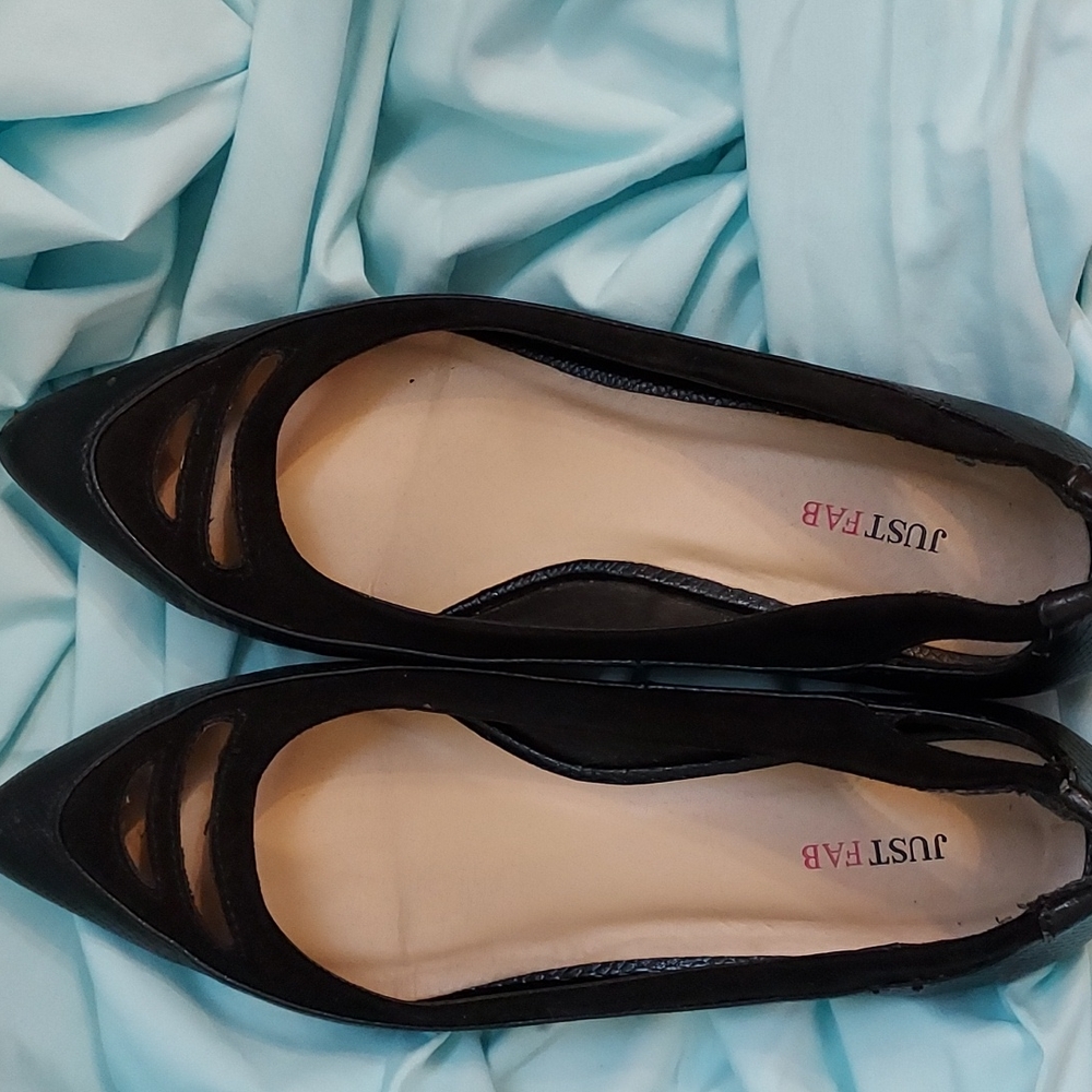 For ahannen Black just fab flats 8